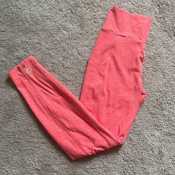 Bombshell Sportswear Curves Leggings - Coral - Picture 2 of 10